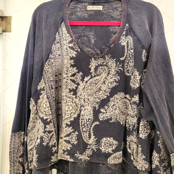 We The Free Tops - Free People True Perfection Paisley High Low Top
